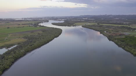 backwaters of maroochy river in the sunshine coast region, queensland, australia