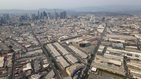 aerial view of downtown los angeles cityscape