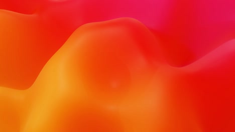 stylish abstract looped background, changing surface of soft translucent material like peach jelly. creative soft bright 3d bg with inner glow for festive events 4k. red orange yellow gradient.