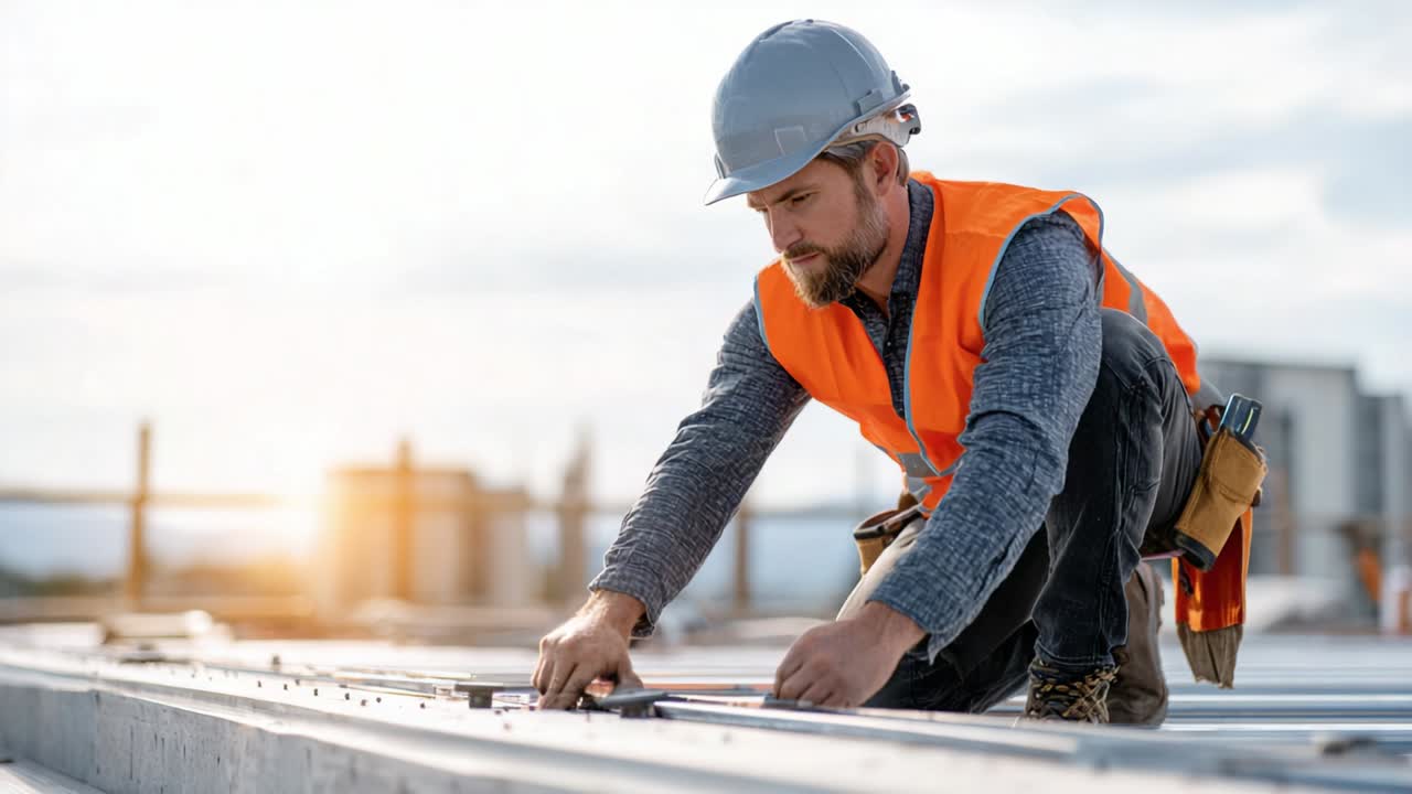 Construction worker on a building site
