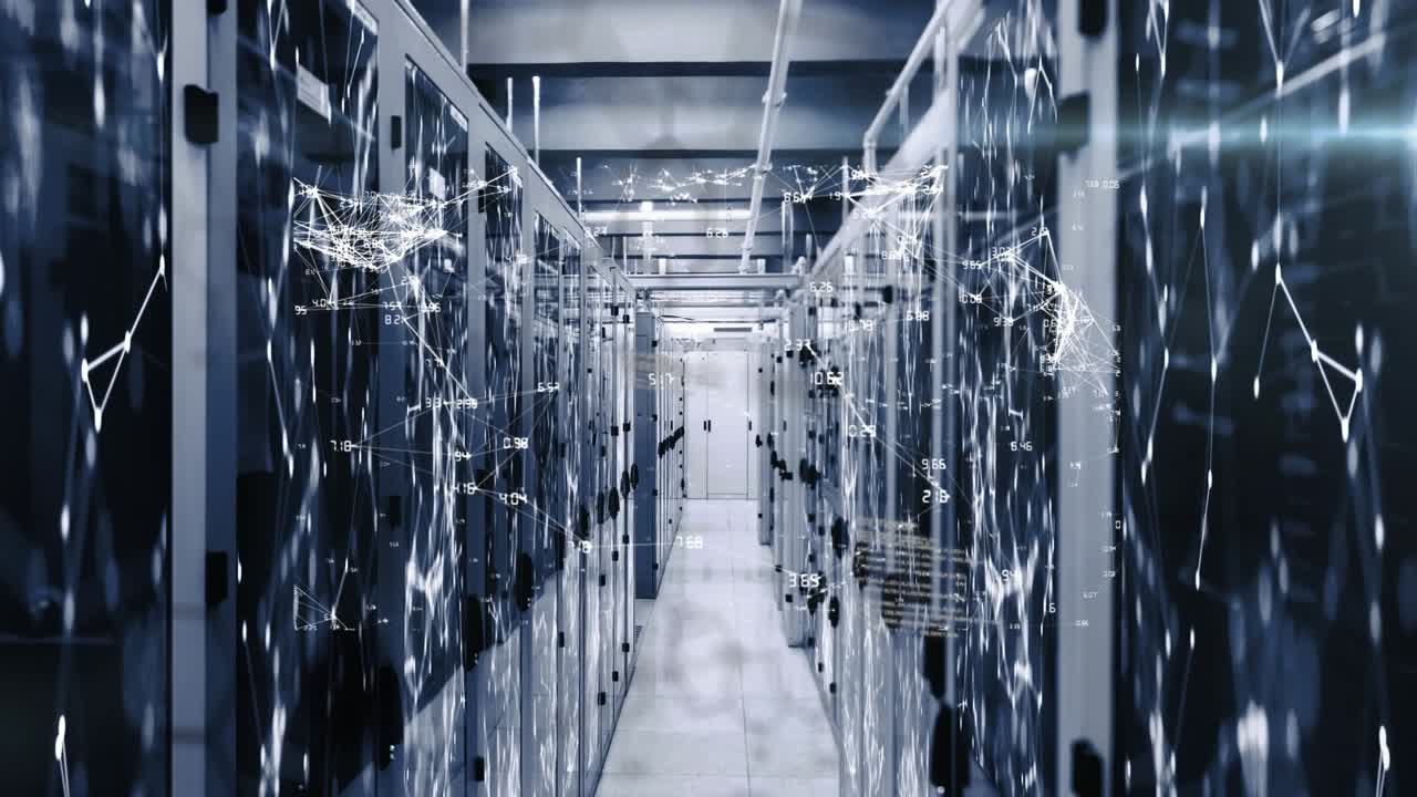 Animation of network of connections over computer servers