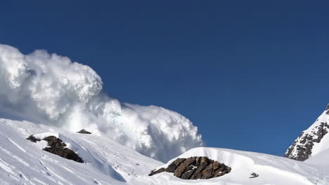 avalanche in mountainous terrain