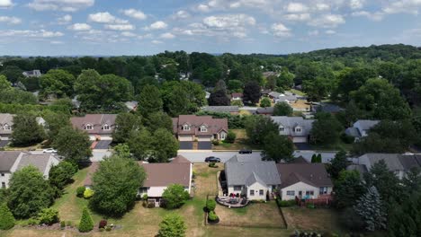 tree-lined suburban neighborhood with neatly arranged houses in pennsylvania