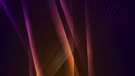 líneas curvas de color naranja brillantes violeta tecnología de fondo de movimiento mínimo