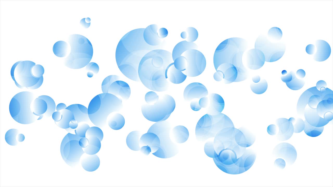 Light blue glossy circles abstract tech motion background
