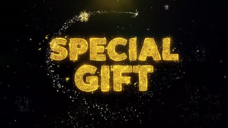 special gift graphic design with fireworks