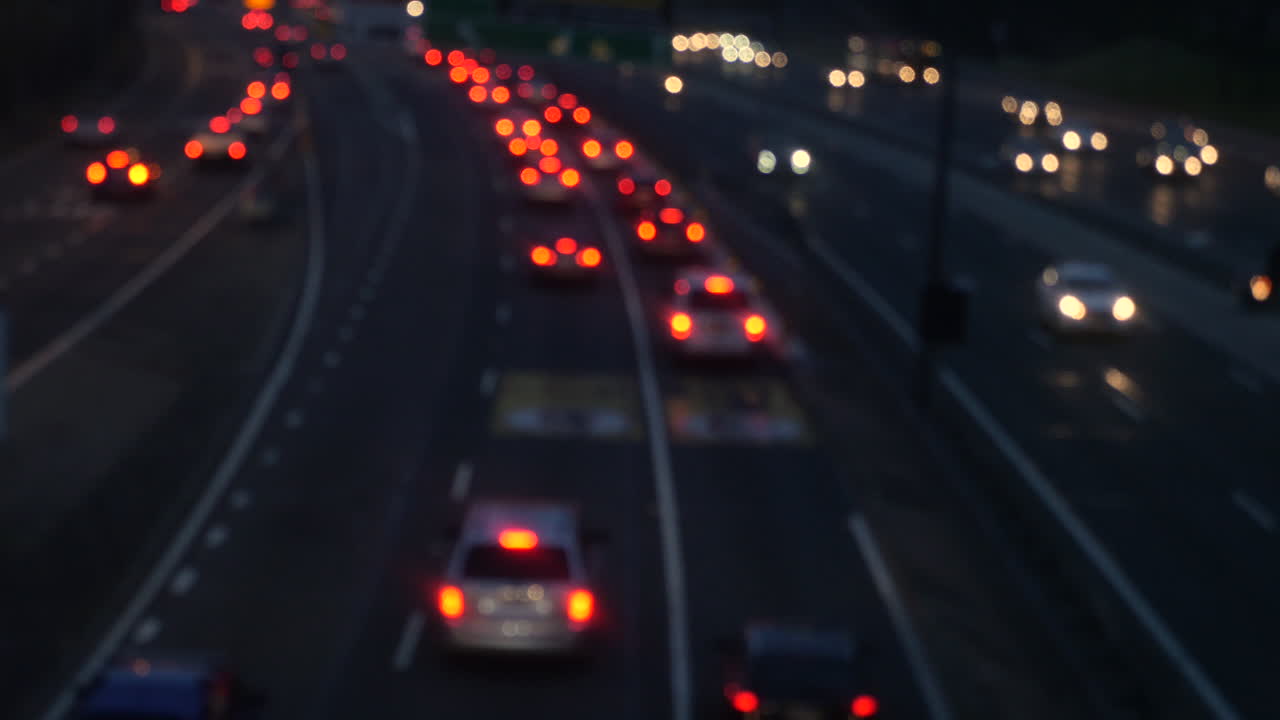 Sydney Australia peak hour traffic shot in 4k high resolution out of focus