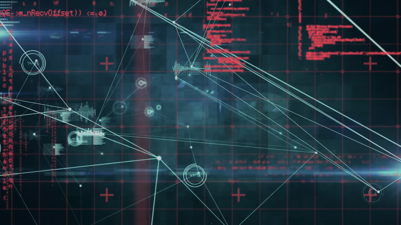 animación de la red de conexiones a través del procesamiento de datos