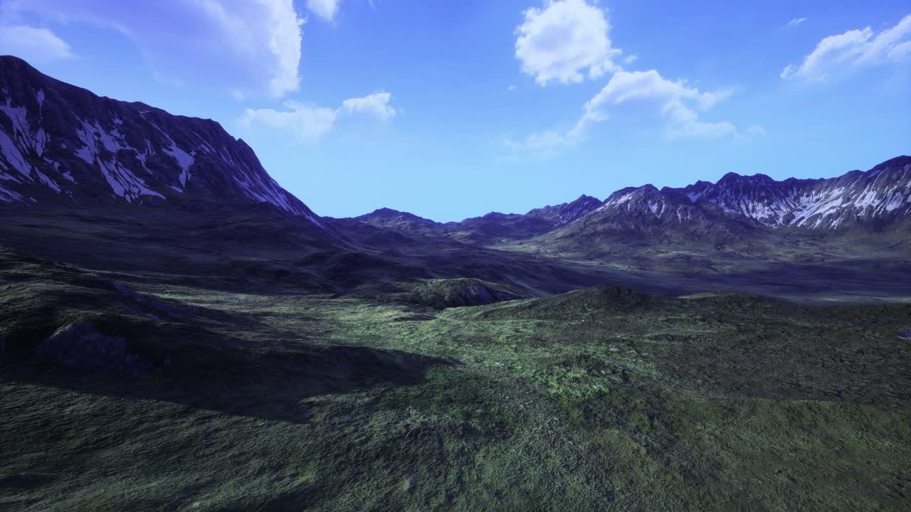 Stunning landscape of rolling hills and mountains in vibrant daylight