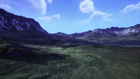 stunning landscape of rolling hills and mountains in vibrant daylight