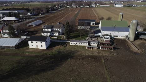 amish family wedding as seen by a drone