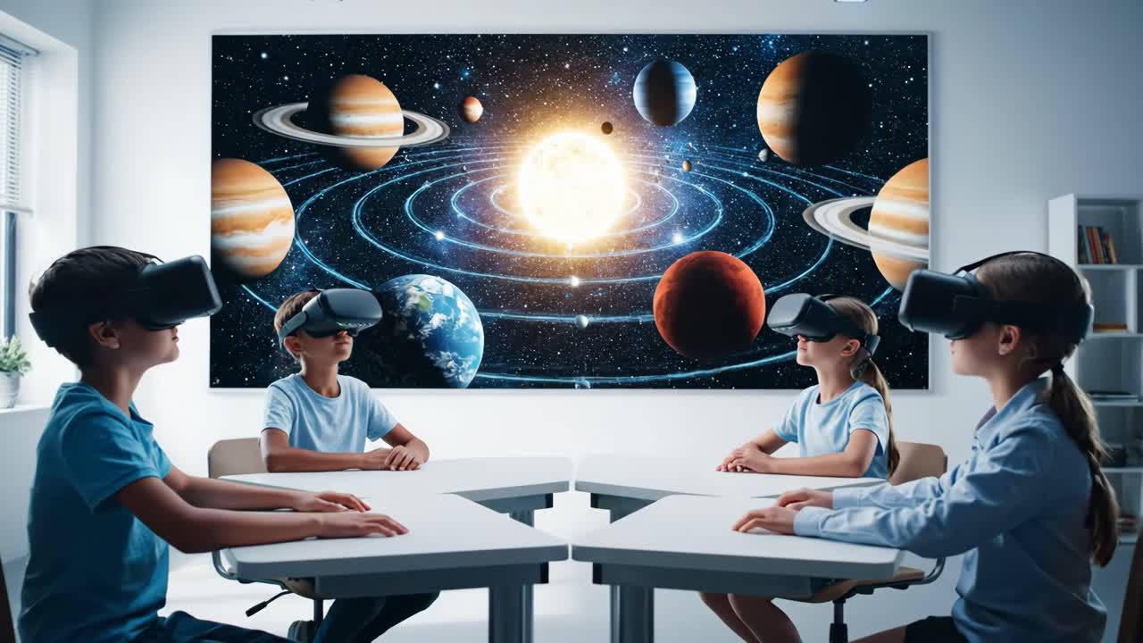 Çocuklar VR ile Güneş Sistemini Keşfediyor