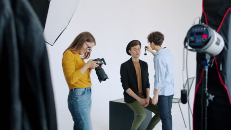 sesión de fotografía de moda