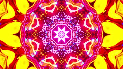 diseño abstracto colorido con flor. caleidoscopio vj bucle