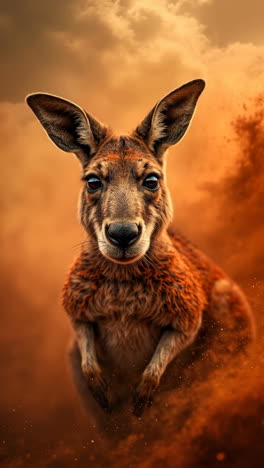 close-up portrait of a kangaroo