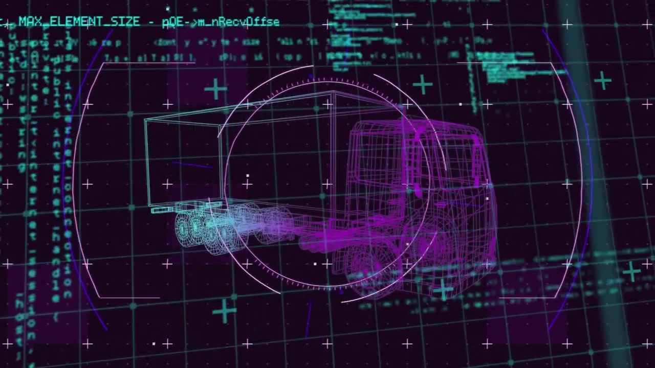 Animation of 3d car model and data processing over grid