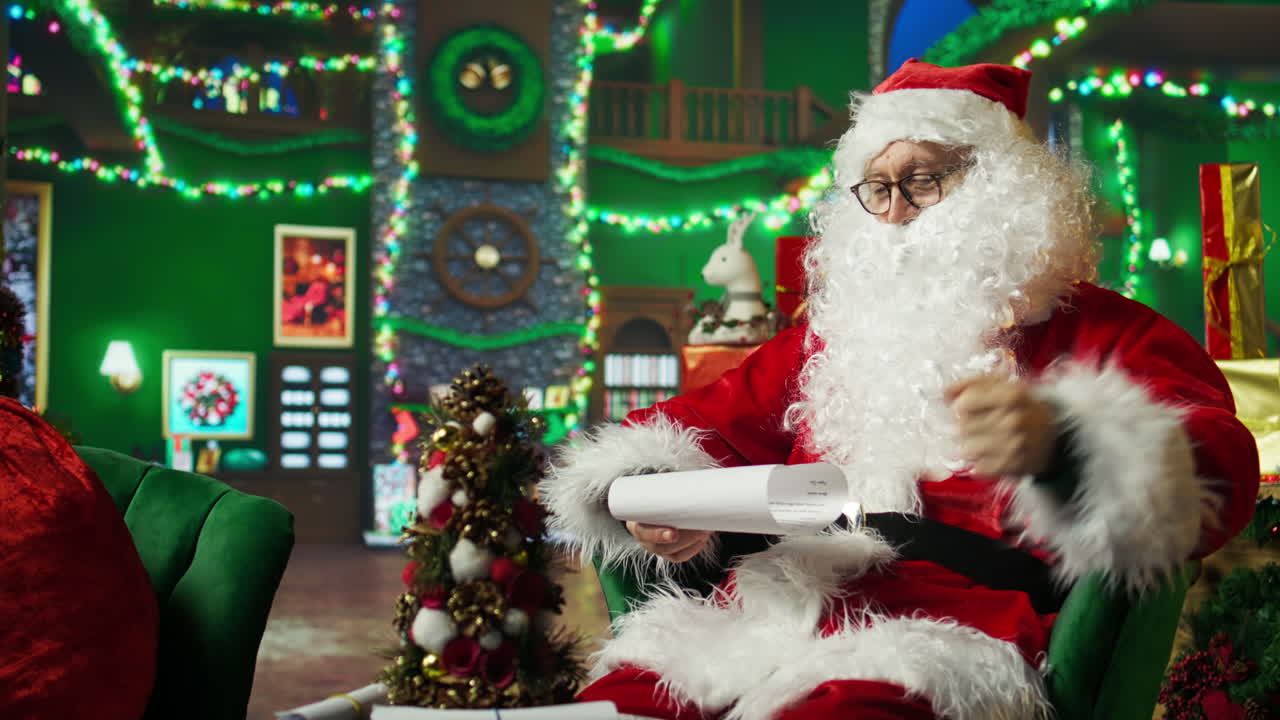 산타가 크리스마스 편지를 읽는 것