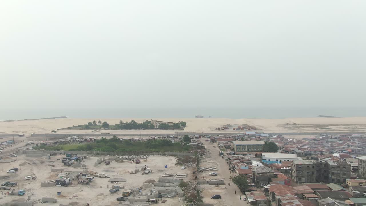lekki, lagos, nigeria, africa의 jakande 빈민가의 공중 촬영