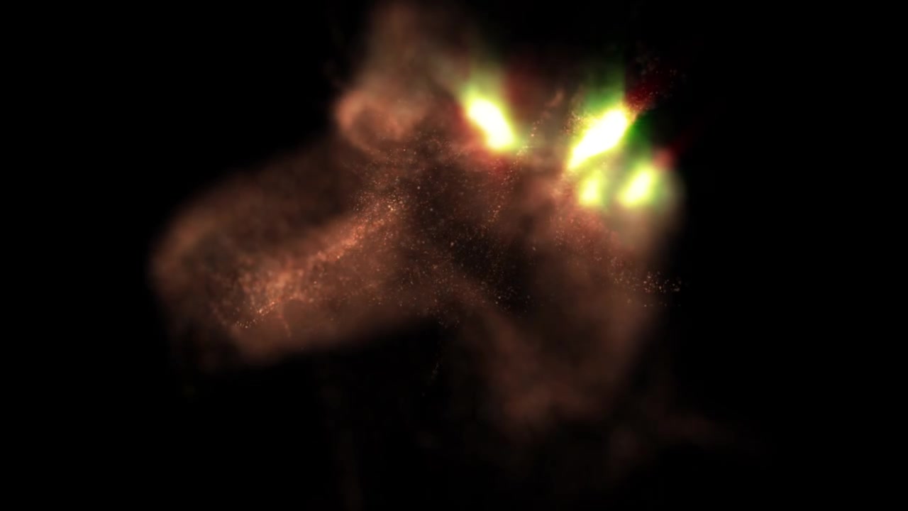Christmas Dynamic Opener with Golden Glowing Particles