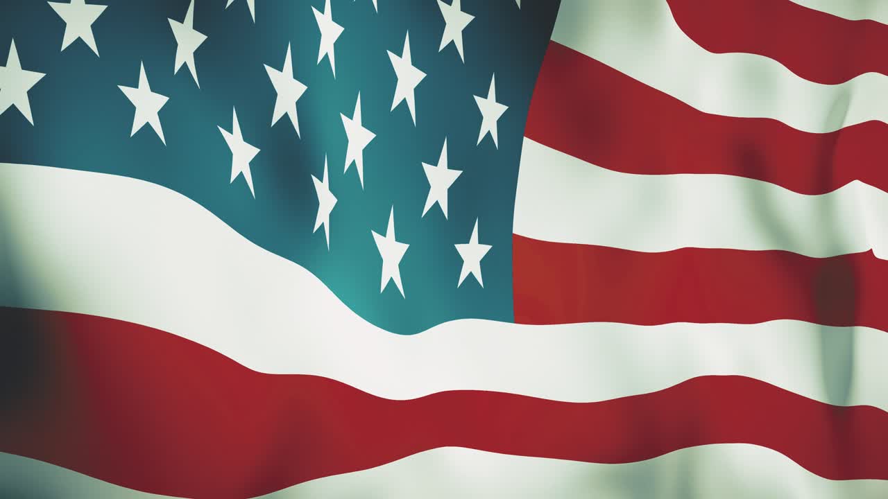 A seamless, realistic loop animation of the American flag waving in the wind. Perfect for patriotic projects, the 4th of July, Memorial Day, corporate videos, or as a powerful video background element