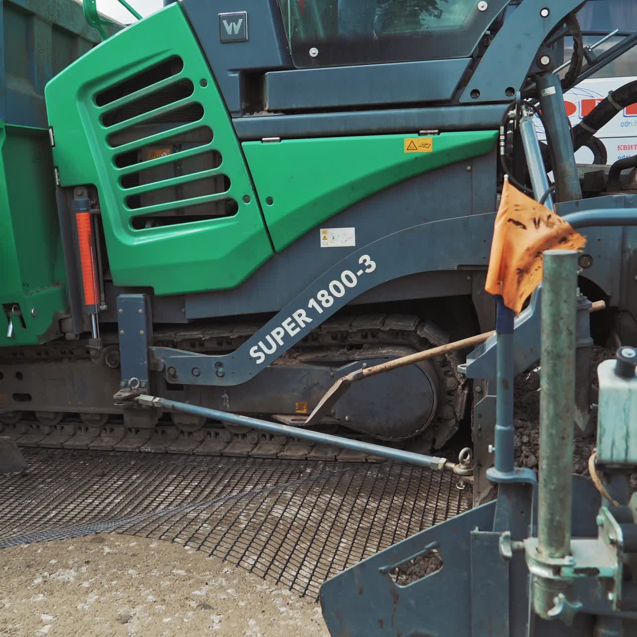 Road construction and street repair background