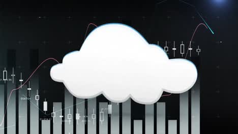 nube digital con gráficos