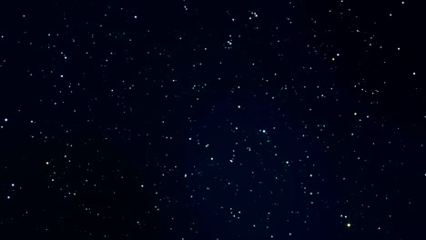 el cielo estrellado de la noche con estrellas relucientes y parpadeantes bucle sin fisuras