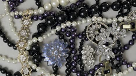 beautiful fashion and vintage jewelry with precious shiny stones, pearls and diamonds for women