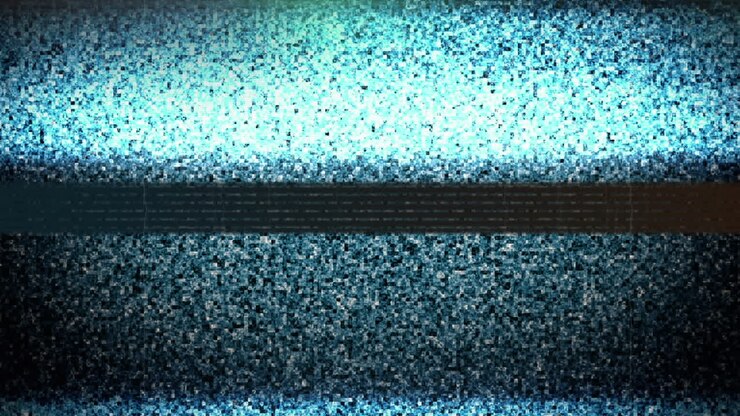 Animazione di vapore blu su una rete di punti luminosi in movimento su sfondo nero