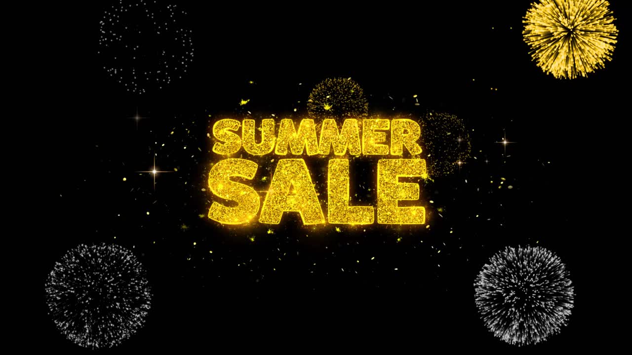 Summer Sale Fireworks Graphic Design