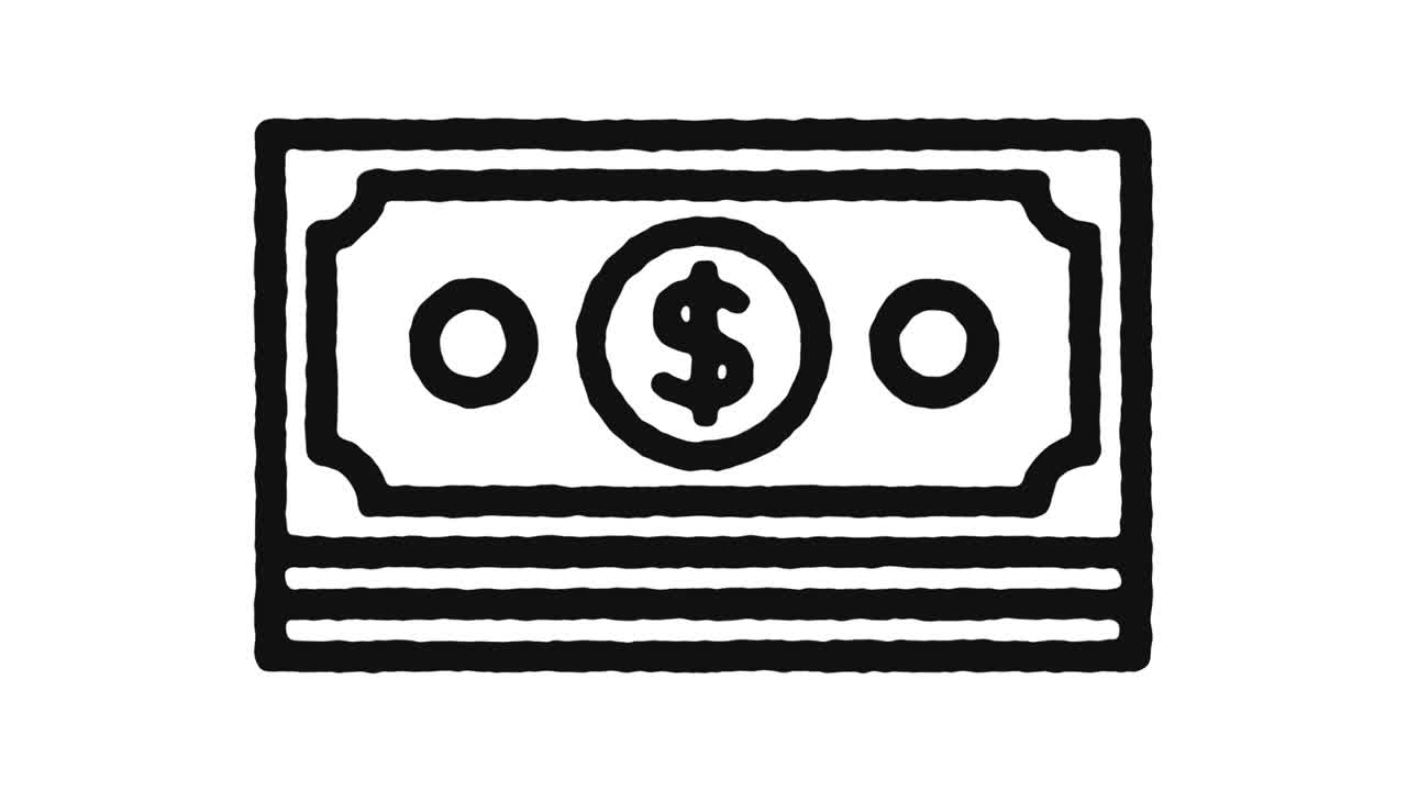 통화 정책 아이콘 애니메이션 영상 & 알파 채널