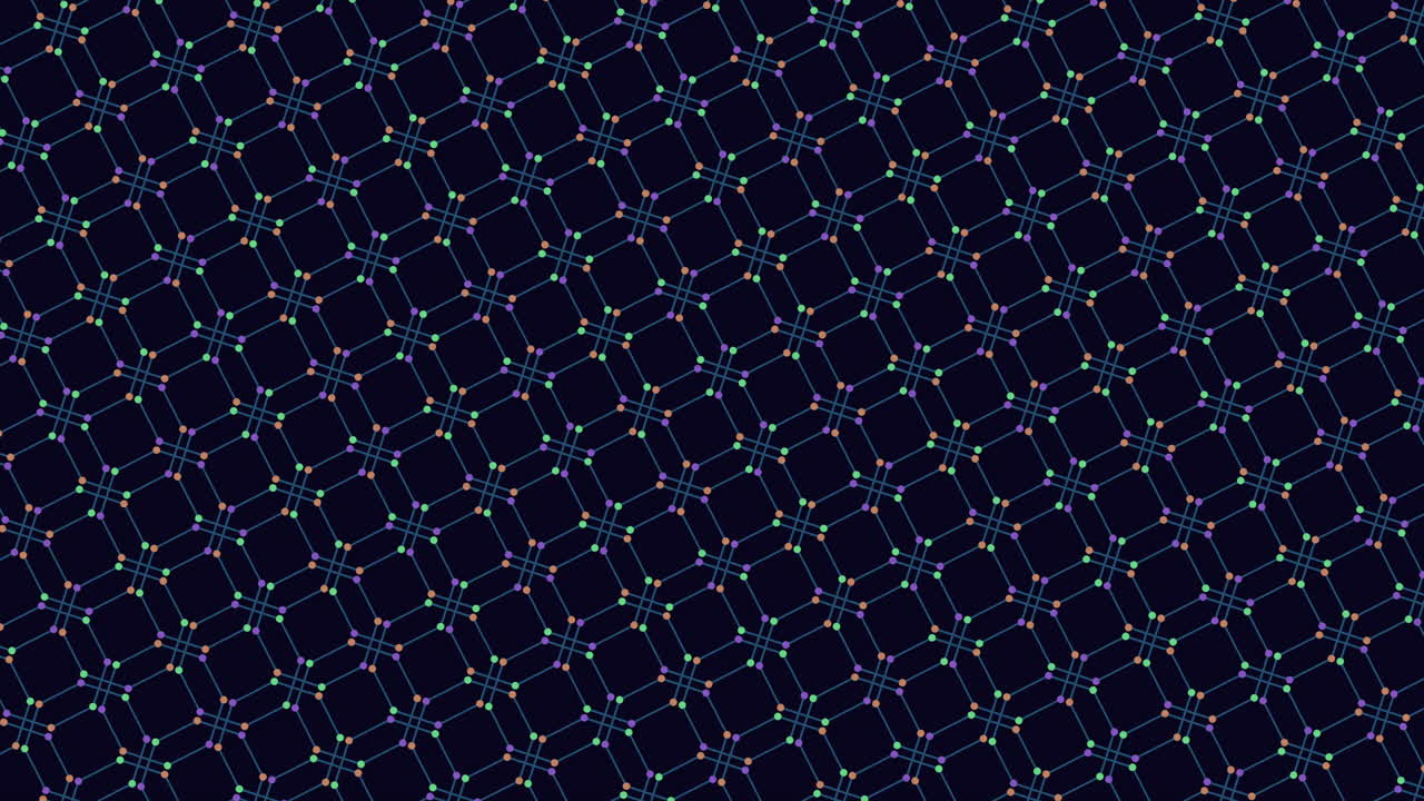 떠다니는 원을 가진 단색 격자 패턴