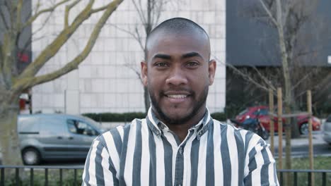 handsome african american man showing various emotions