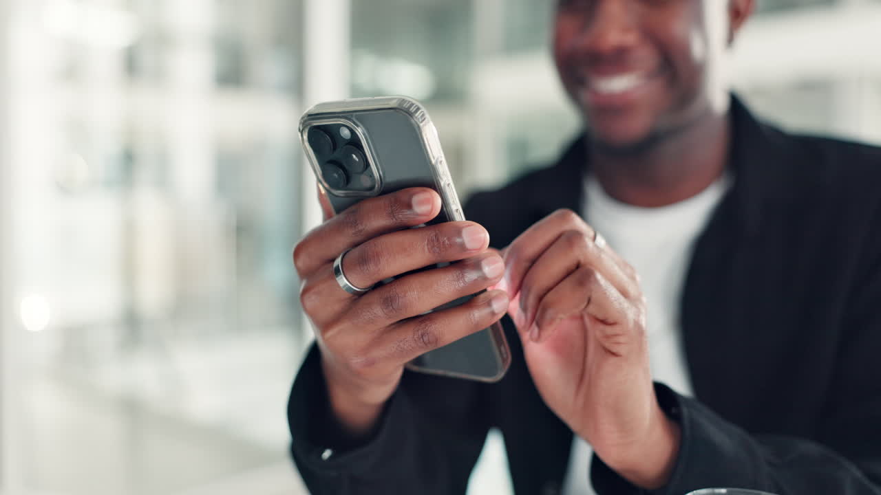 Man using smartphone