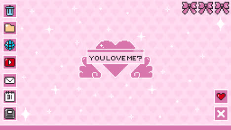 pixel art love question desktop background