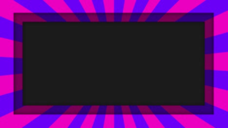 Animated striped border frame with empty space for copy.