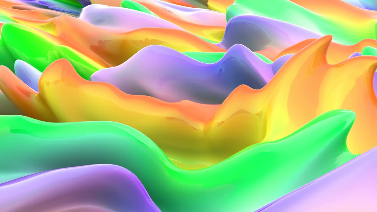 트렌드 컬러 웨이브 그래픽: 현대적, 밝은, 미래주의적, 모션 액체 예술, 순환할 수 있는 4k