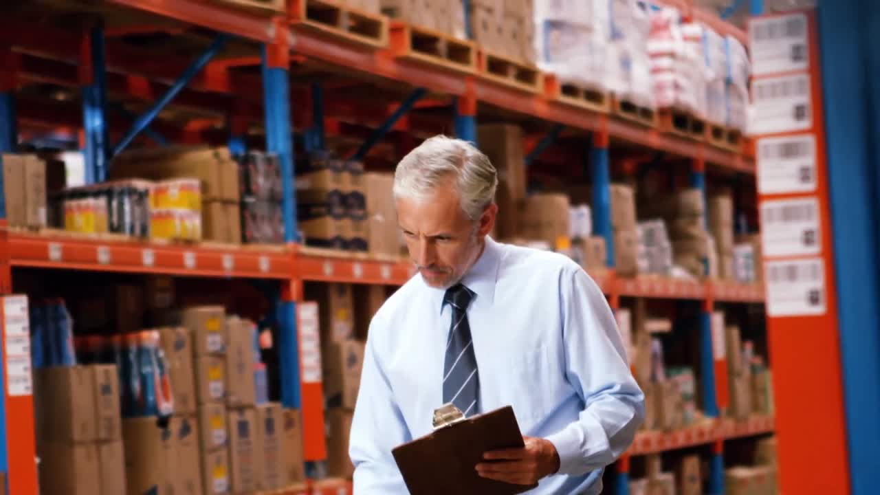 gerente escribiendo en un clipboard