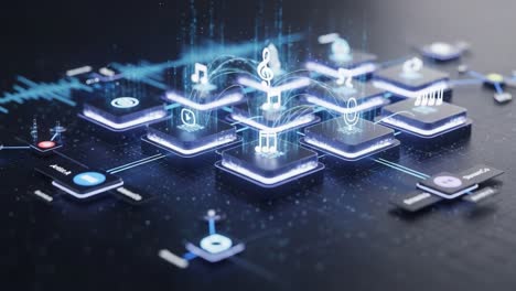 dynamic visualization of sound and music: exploring the interconnectedness of digital audio elements through modern technology in a digital interface