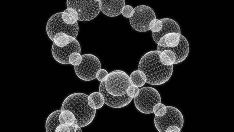 pantalla holográfica 3d de una macromolécula - bucle