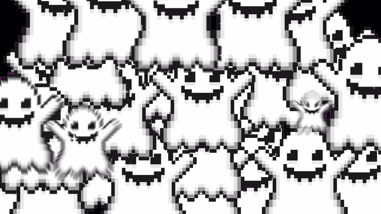 Pixel art pop up Halloween ghost Transitions. 1080p - 30 fps - Alpha Channel (5).mov