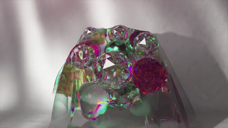 exhibición de piedras preciosas abstractas