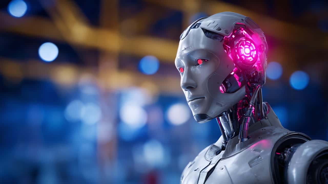 Un robot umanoide avanzato, raffigurato in due fotogrammi contrastanti, mette in mostra i miglioramenti nel design, nella tecnologia e negli effetti visivi nel campo dell'intelligenza artificiale.
