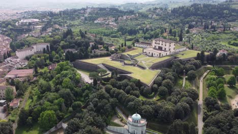 renaissance stronghold: drone perspective of forte di belvedere, florence