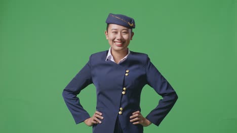 미소 짓는 승무원