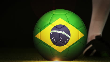 Fußball-Montage-Werbung-Für-Brasilien