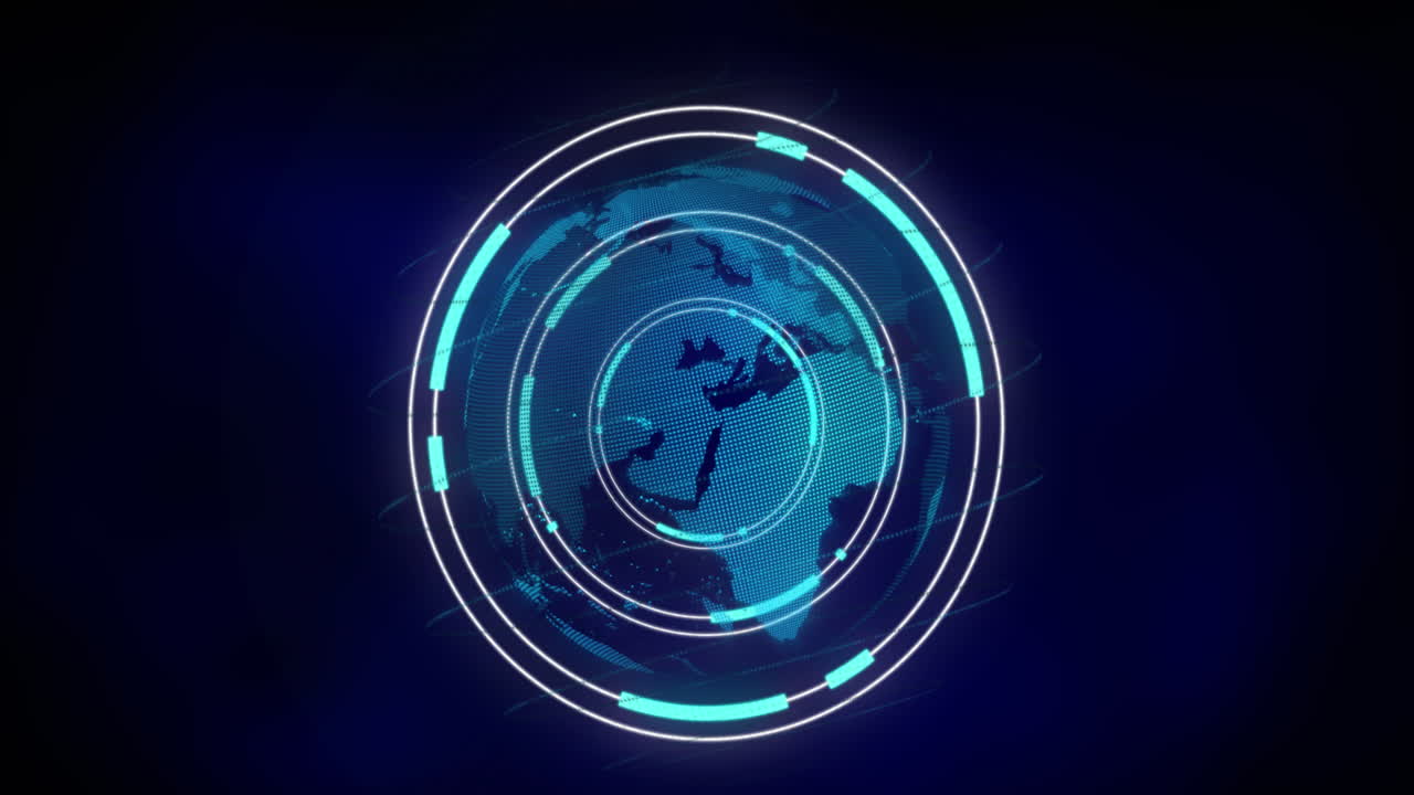 Animation of scope scanning and data processing over globe