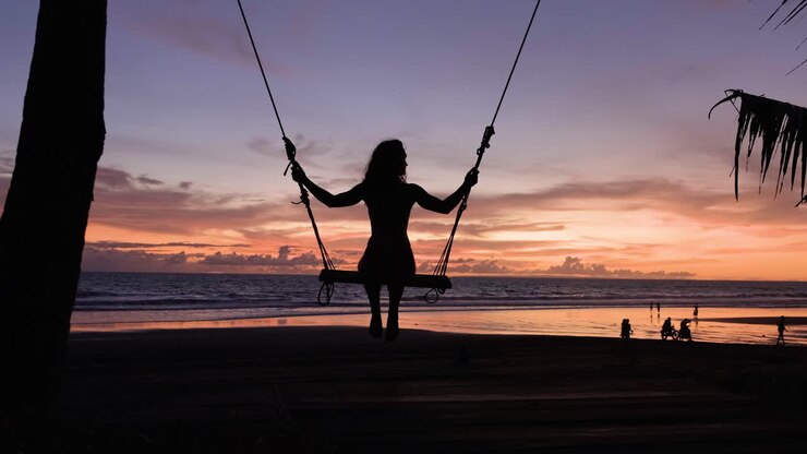 Woman on a swing