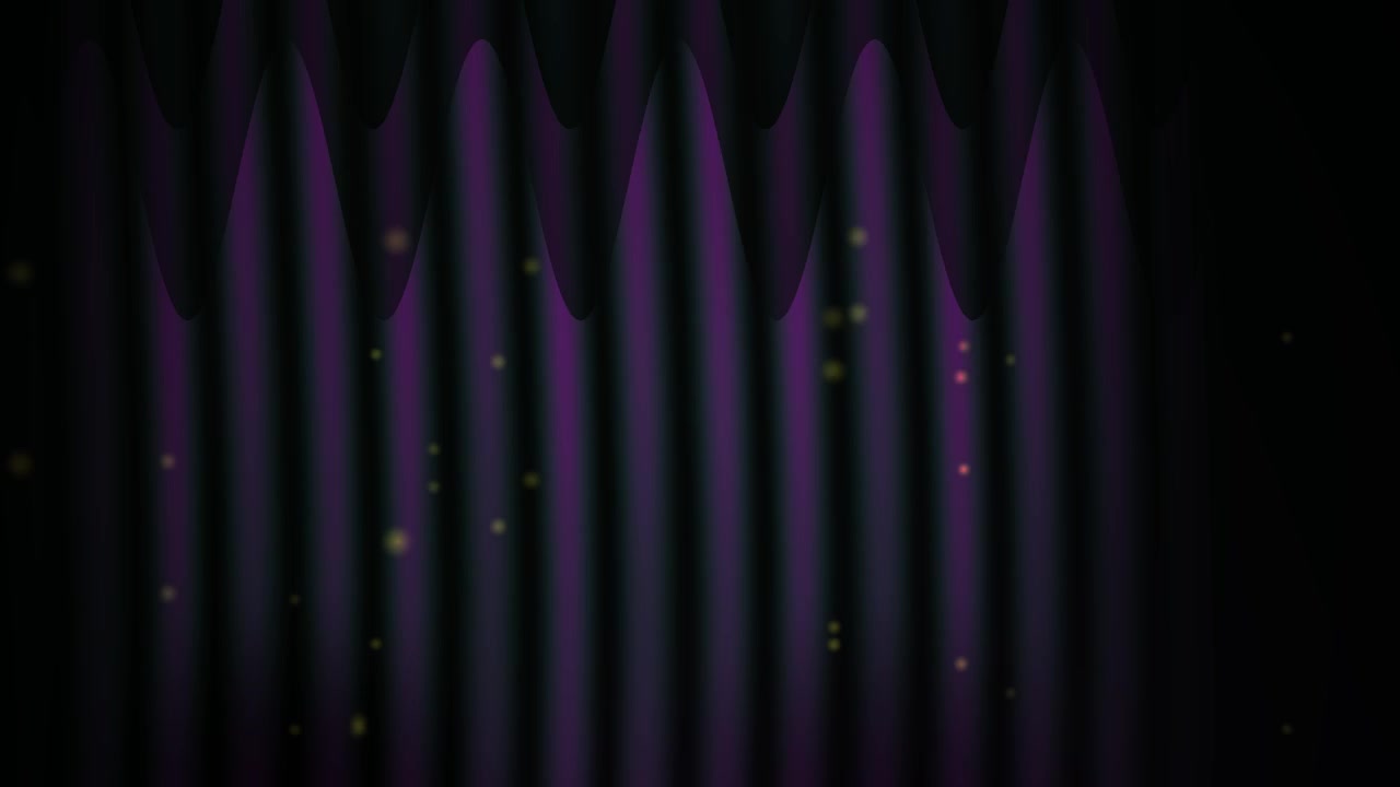 Loop Contínuo de Ondas Roxas Abstratas e Partículas Douradas
