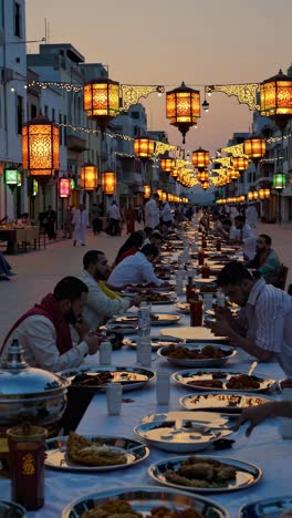 ramadan iftar feast on the street